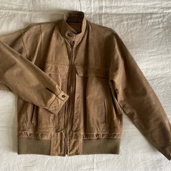 Vintage 90s Authentic Suede Jacket Mens Size 38 - Picture 1 of 10